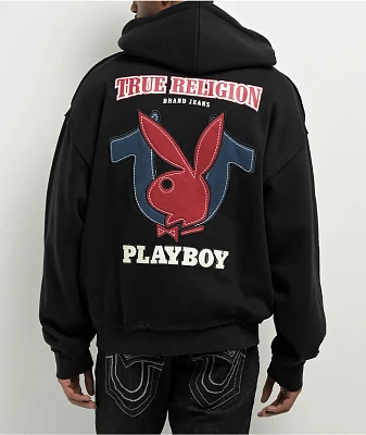 True Religion x Playboy Black Zip Hoodie | Liberty Center