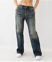 【TRUE RELIGION】★ジーンズ★ BOBBI DETACHABLE BAGGY JEAN True Religion Bobbi Baggy Jean in Blue | Lyst