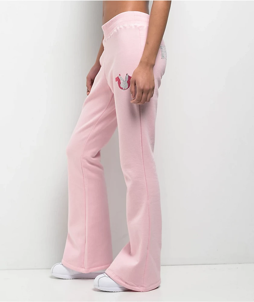 True Religion x Playboy Crystal Pink Bootcut Sweatpants | Arden Fair