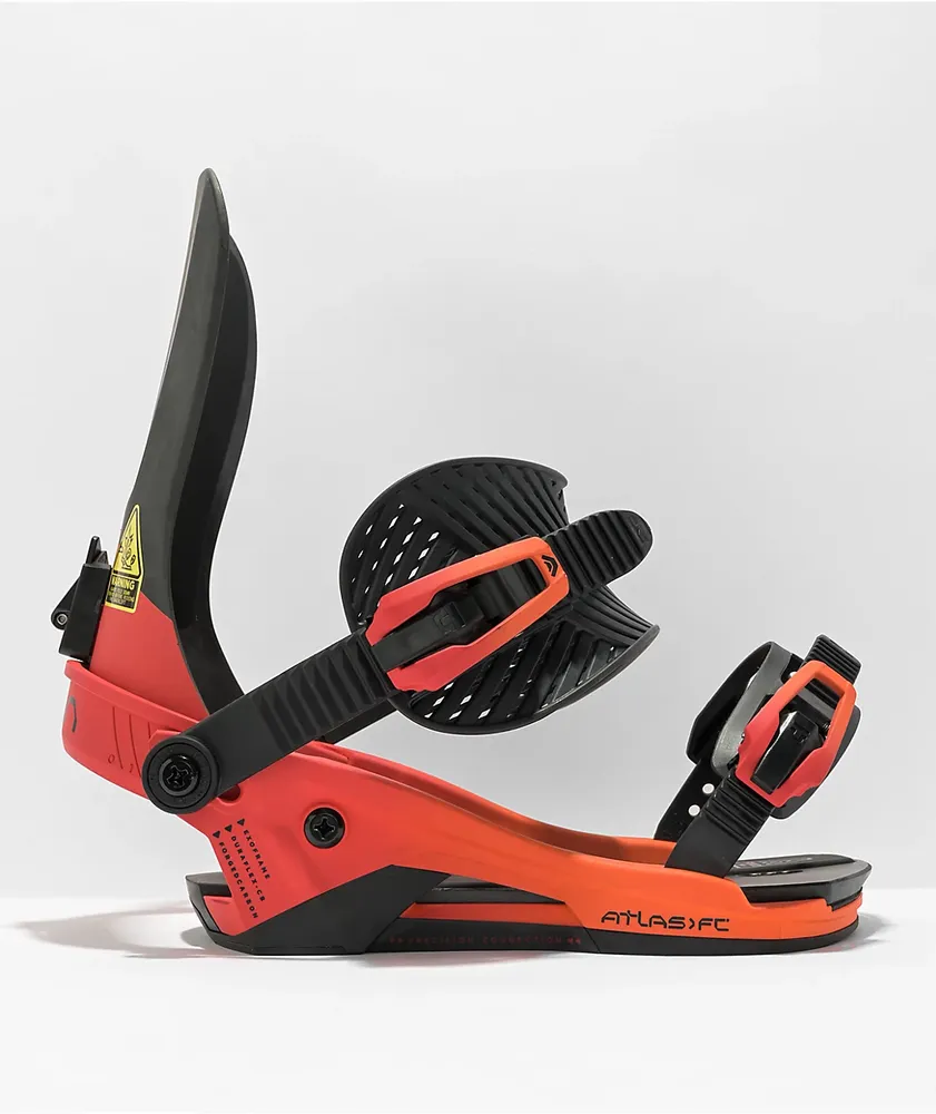 Union Atlas FC Orange Snowboard Bindings 2023 at Hamilton