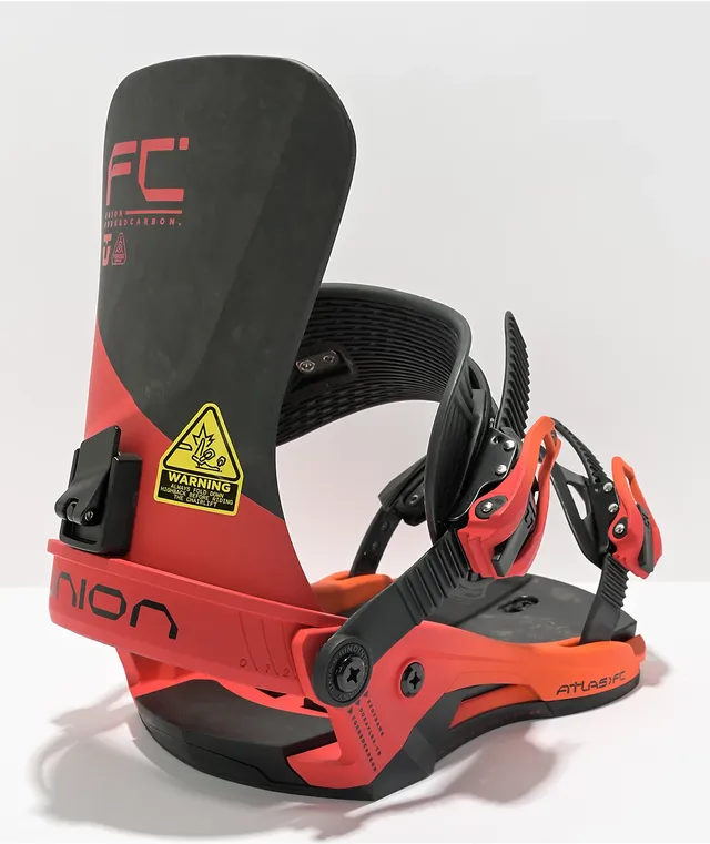 Union Strata Orange Snowboard Bindings 2023 | Zumiez