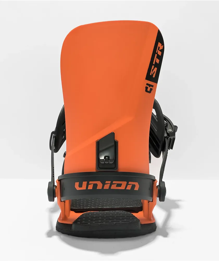 Union STR Orange Snowboard Bindings 2023 at Hamilton Place in