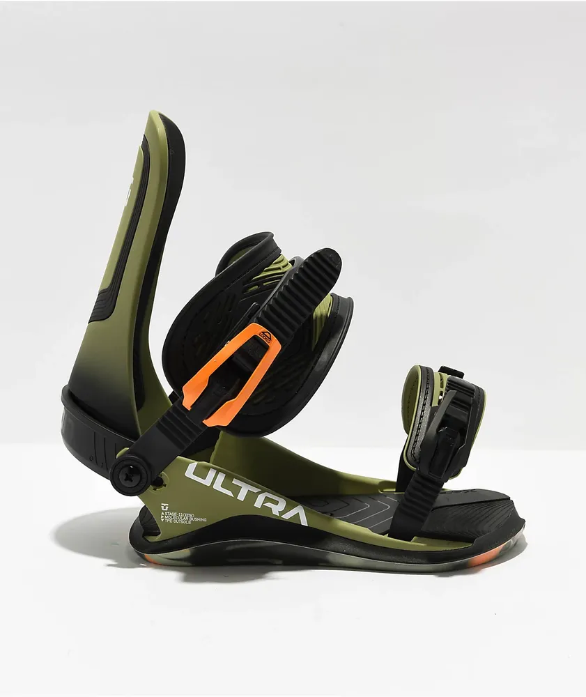 Union Ultra Army Green Snowboard Bindings 2024 | Mall of