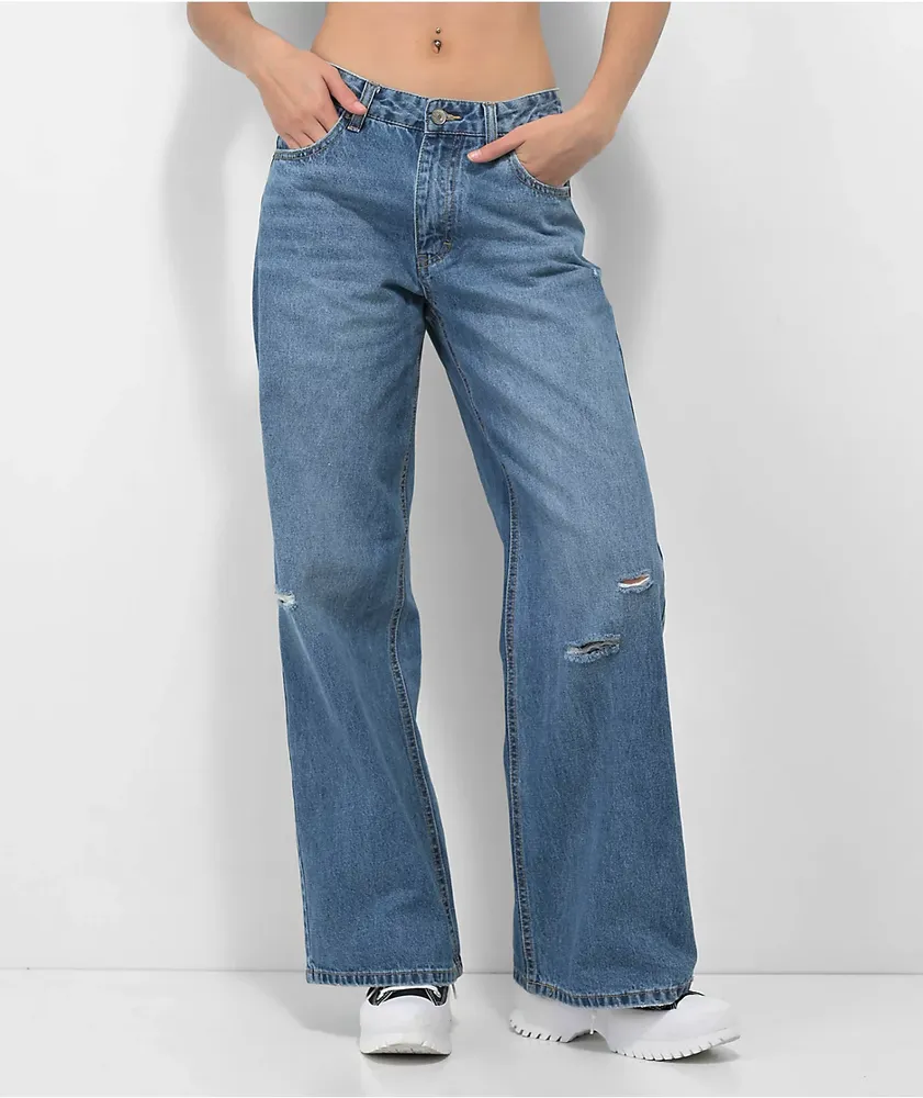 【YOURNUS】Baito Curve Wide Denim RT No. 11732 BLUE WIDE STRAIGHT DENIM JEANS – REALTAKAI