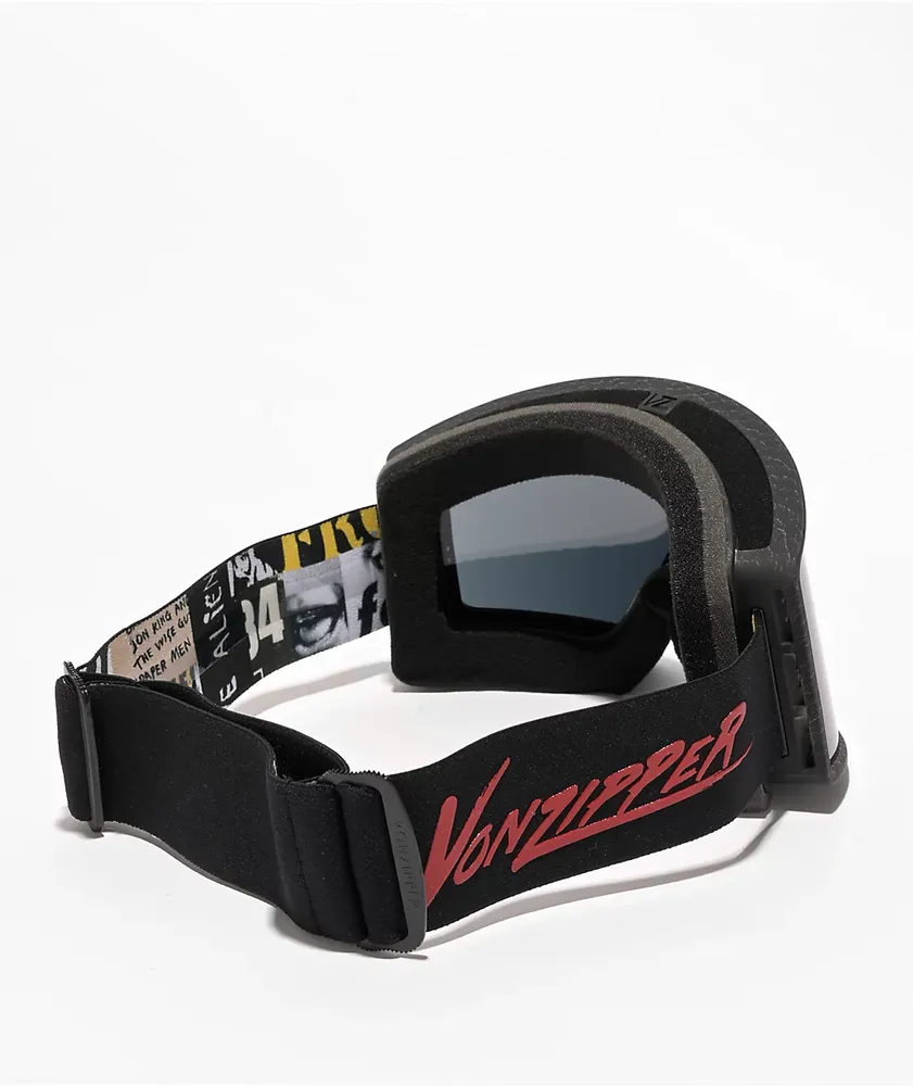 VONZIPPER Mach Black Out Wildlife Satin Snowboard Goggles Von