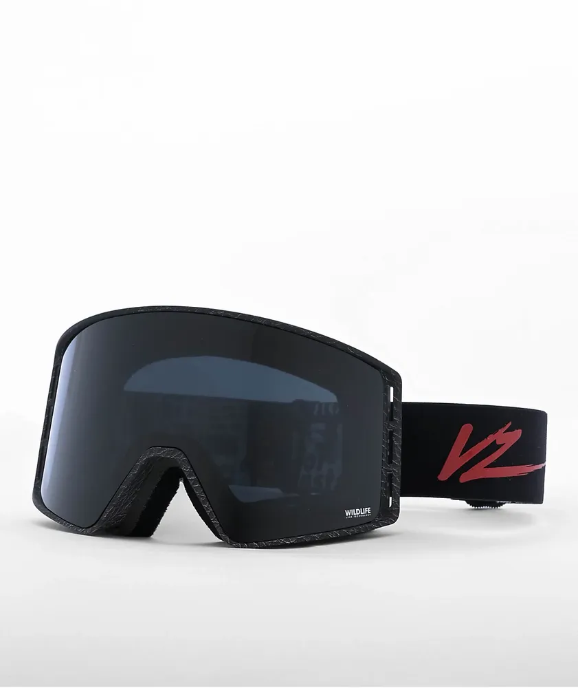 VONZIPPER Mach Black Out Wildlife Satin Snowboard Goggles 2023