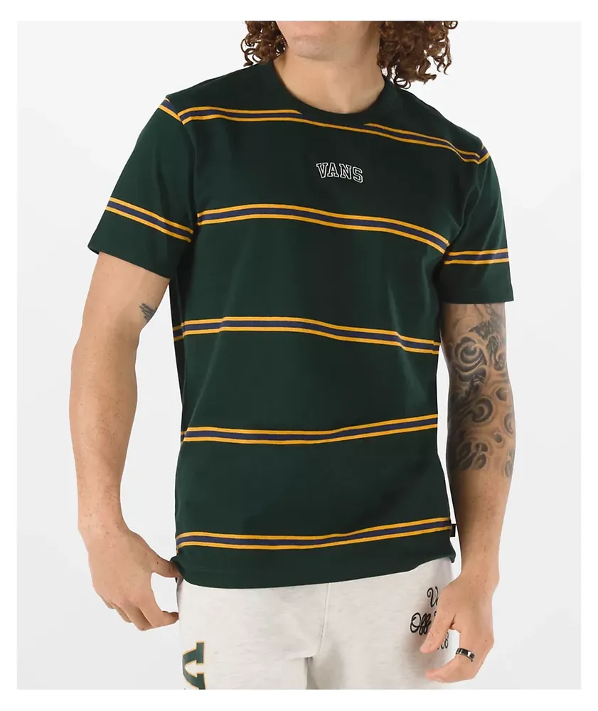 Green stripe vans clearance