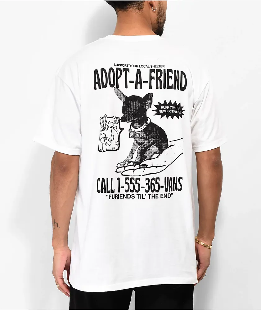 Vans Adopted A Friend White T Shirt Pueblo Mall