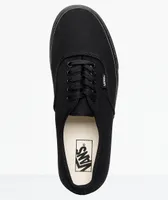 Vans authentic black canvas cheap