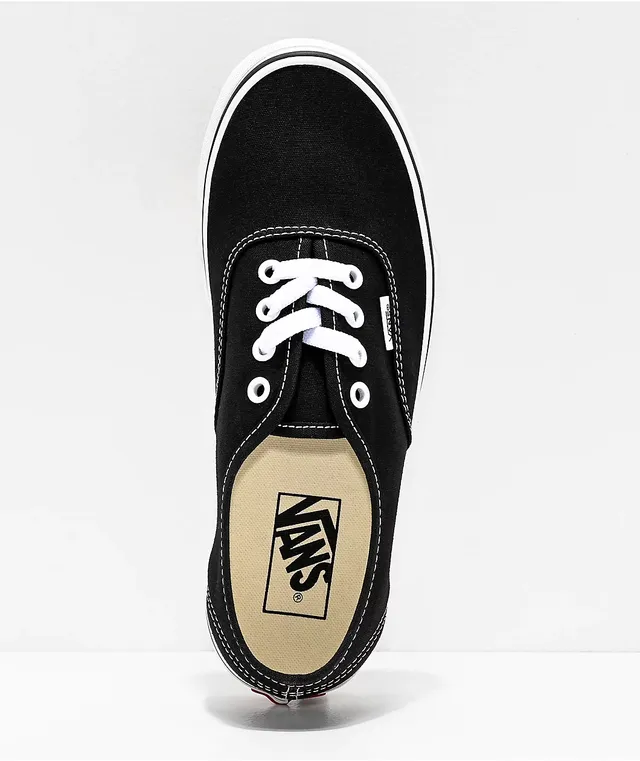 Vans authentic black and white hot sale