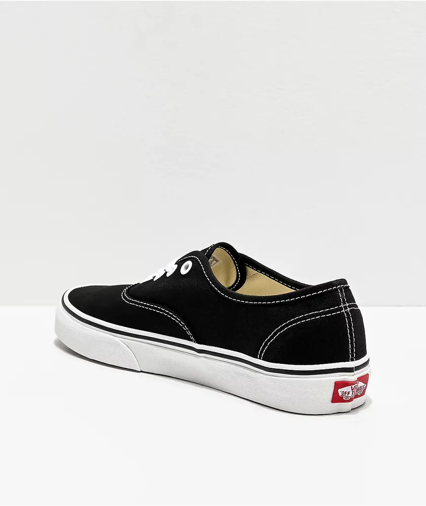 Vans Authentic Black and White Canvas Skate Shoes Mall of America®
