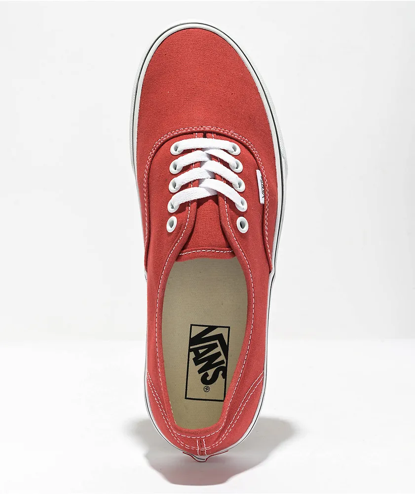 Vans authentic skate shoe red on sale