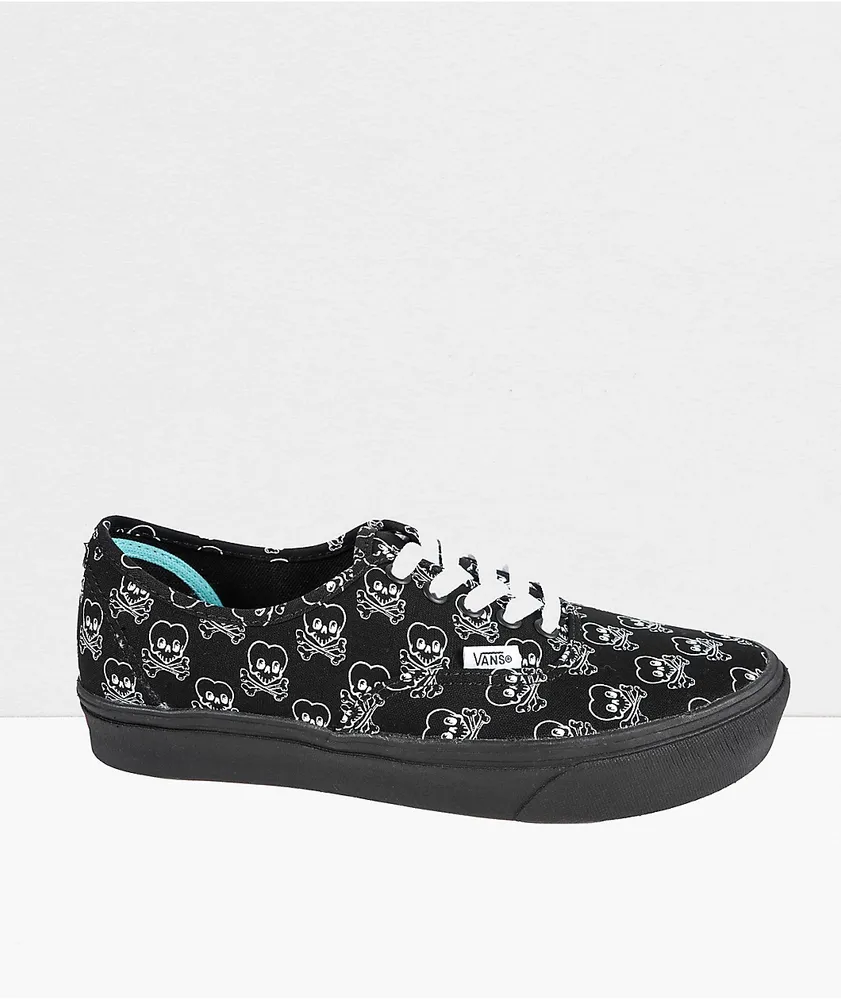 Vans Authentic ComfyChush Coldheart Black Skate Shoes