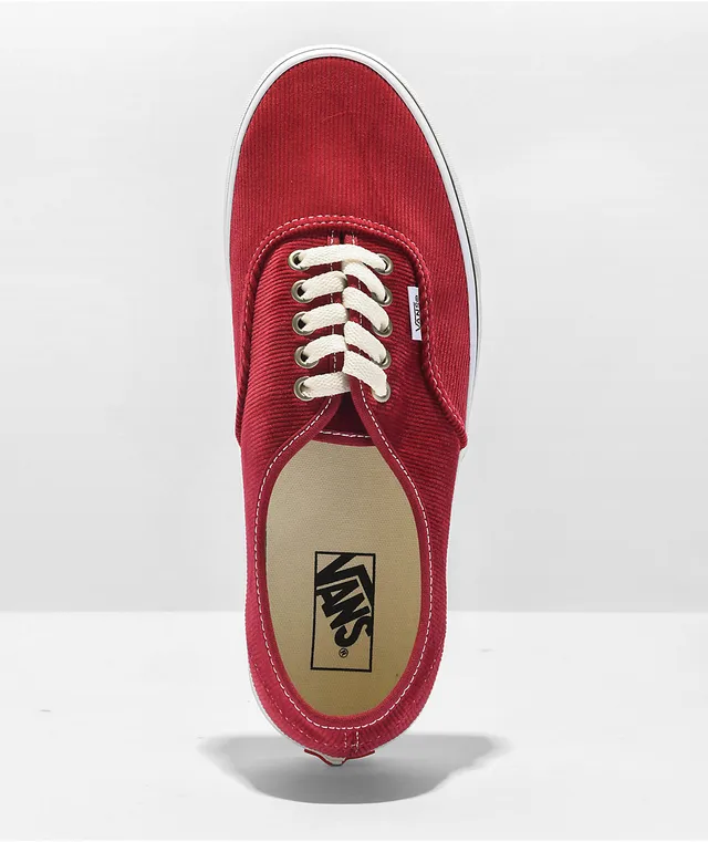 Vans Authentic Corduroy Rumba Red Skate Shoes CoolSprings Galleria