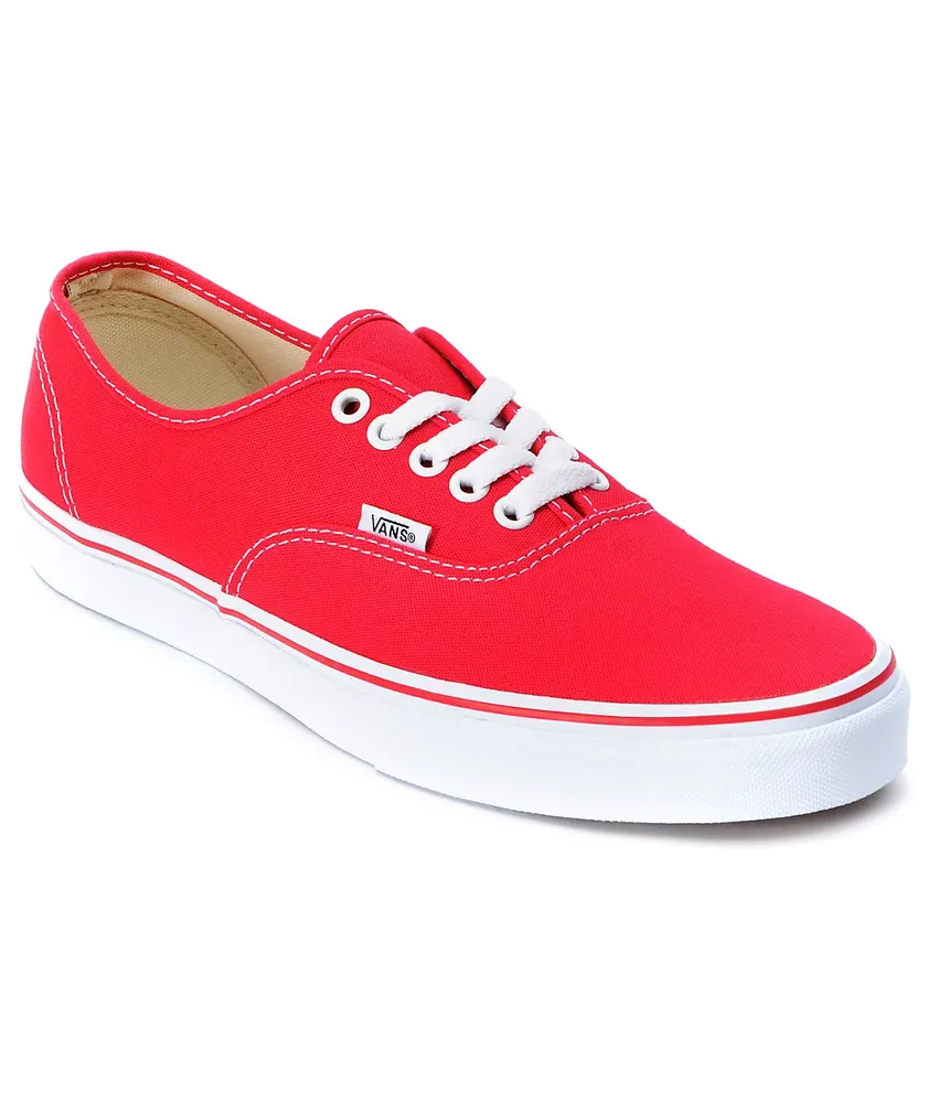 Vans authentic skate shoe red hot sale