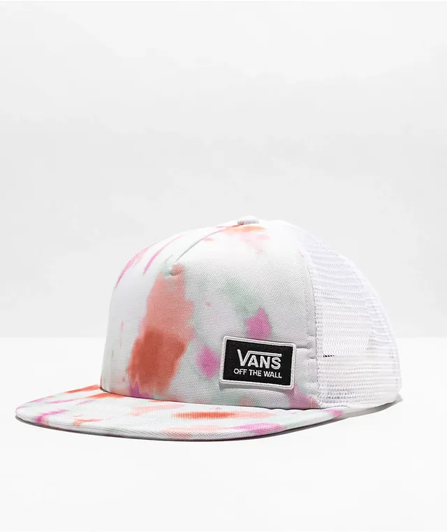 Vans Beach Bound II White Tie Dye Trucker Hat CoolSprings Galleria