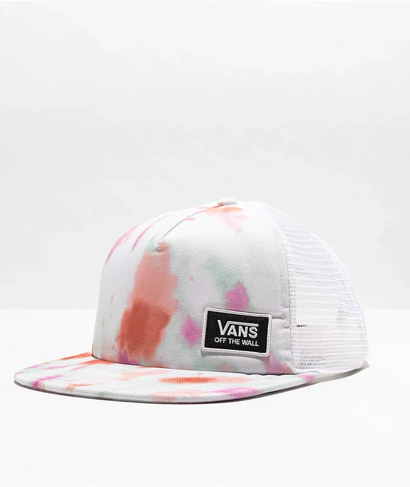 Vans Beach Bound II White Tie Dye Trucker Hat Hamilton Place
