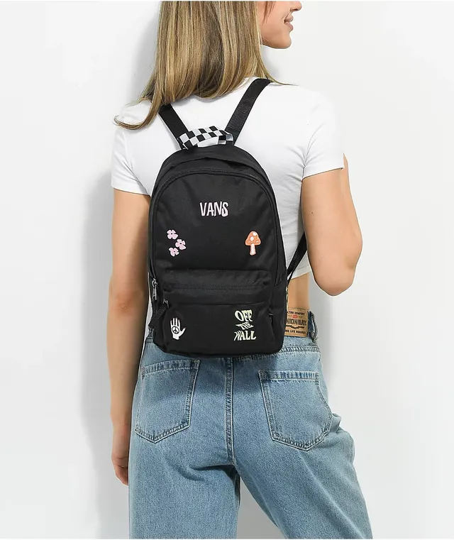 Vans black mini backpack store