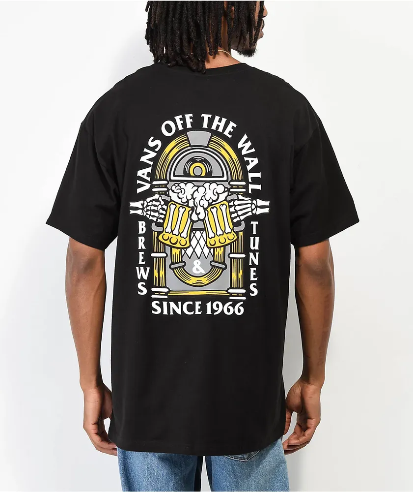 Vans Brews Bros Tunes Black T-Shirt | MainPlace Mall