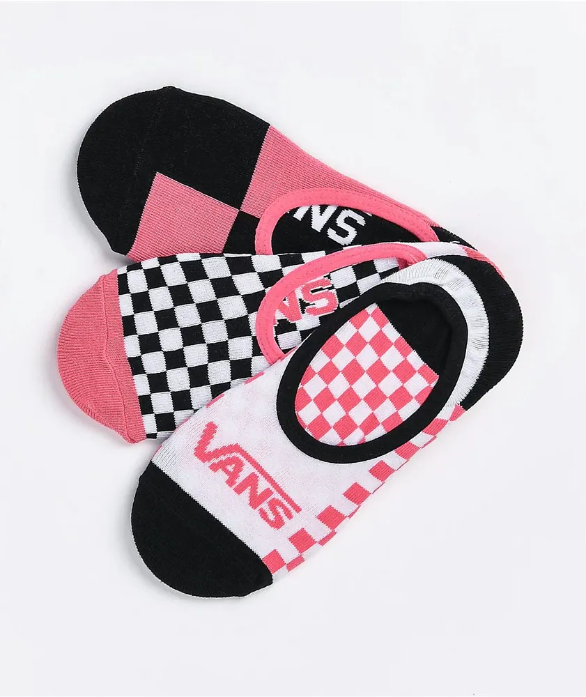 Vans Canoodles Half N Half 3 Pack No Show Socks Pueblo Mall