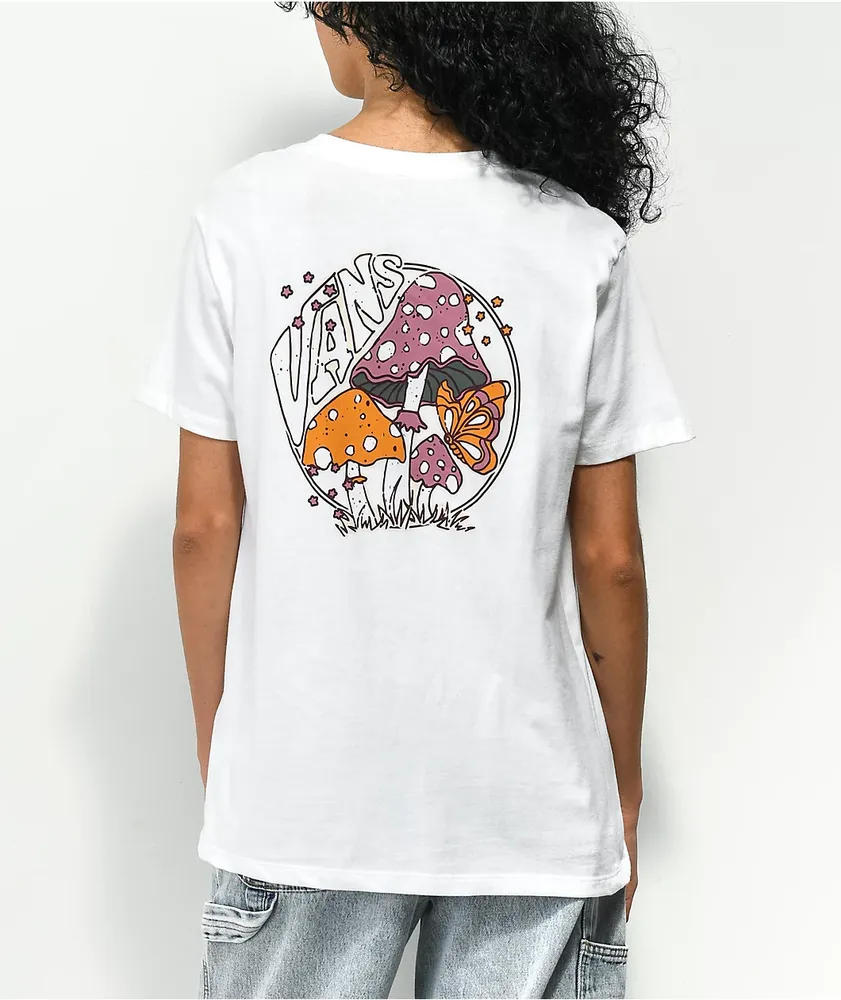 Vans white t shirt store