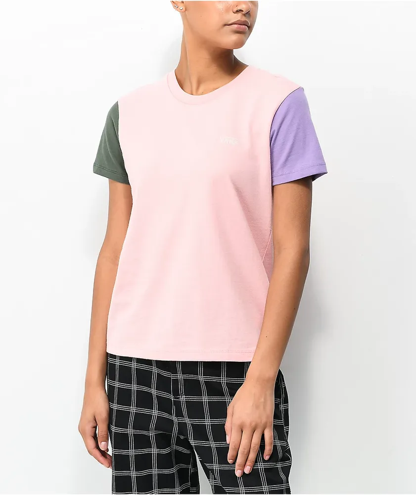 Vans Colorblock Pink T Shirt CoolSprings Galleria