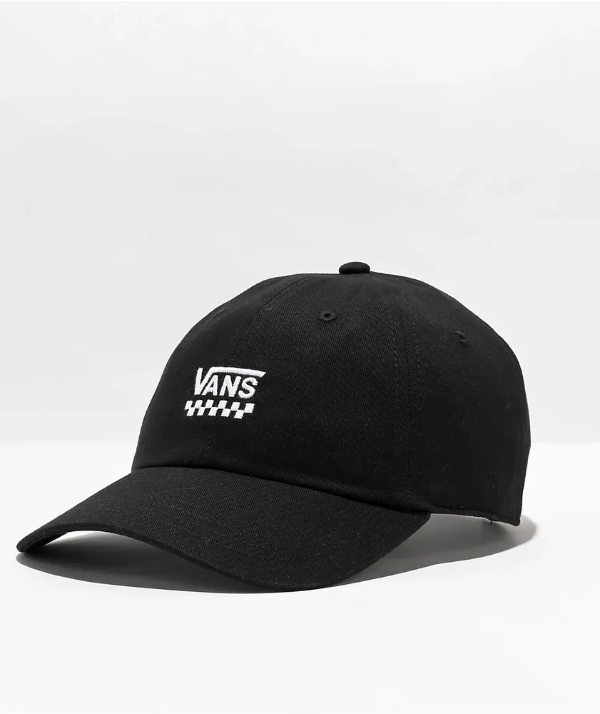 Vans Court Side Black Checker Strapback Hat CoolSprings Galleria