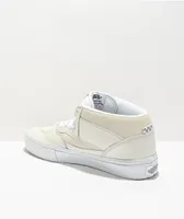Vans half cab white leather on sale