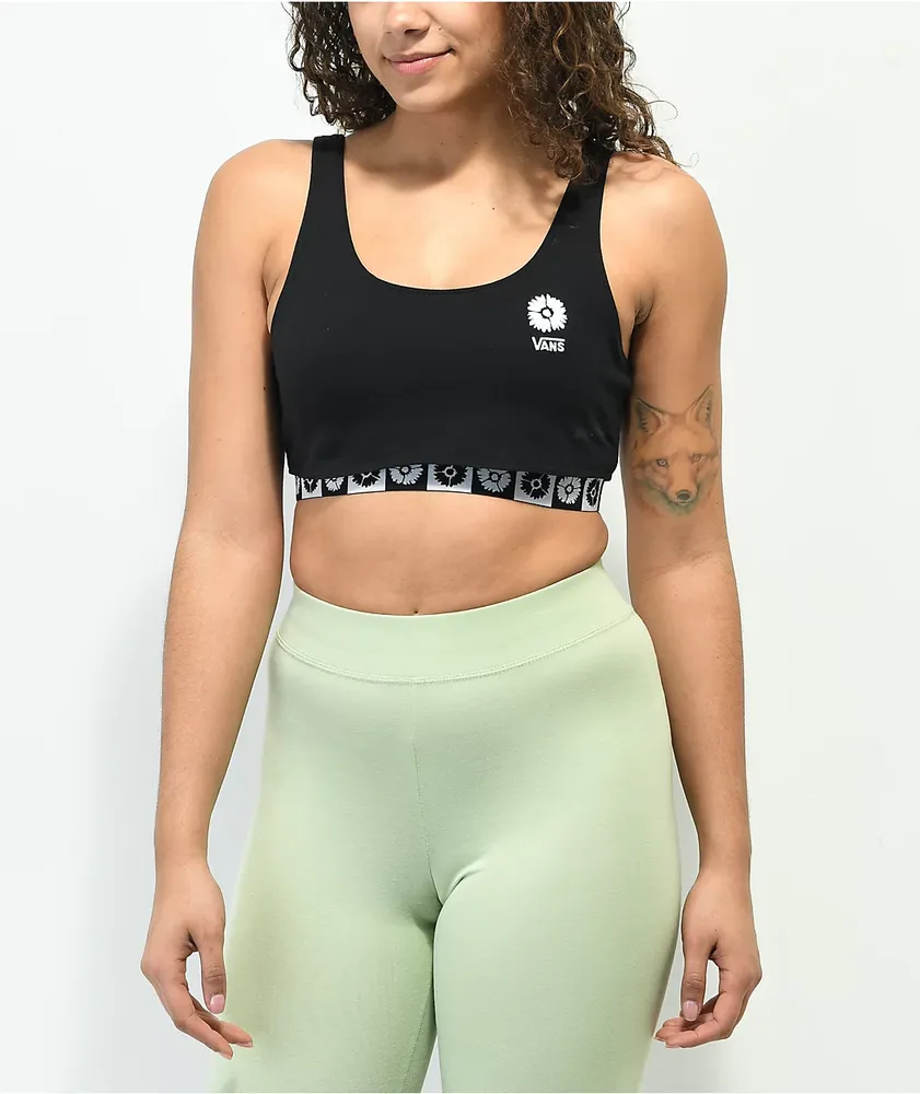 Vans Deco Flower Brami Black Sports Bra Hamilton Place