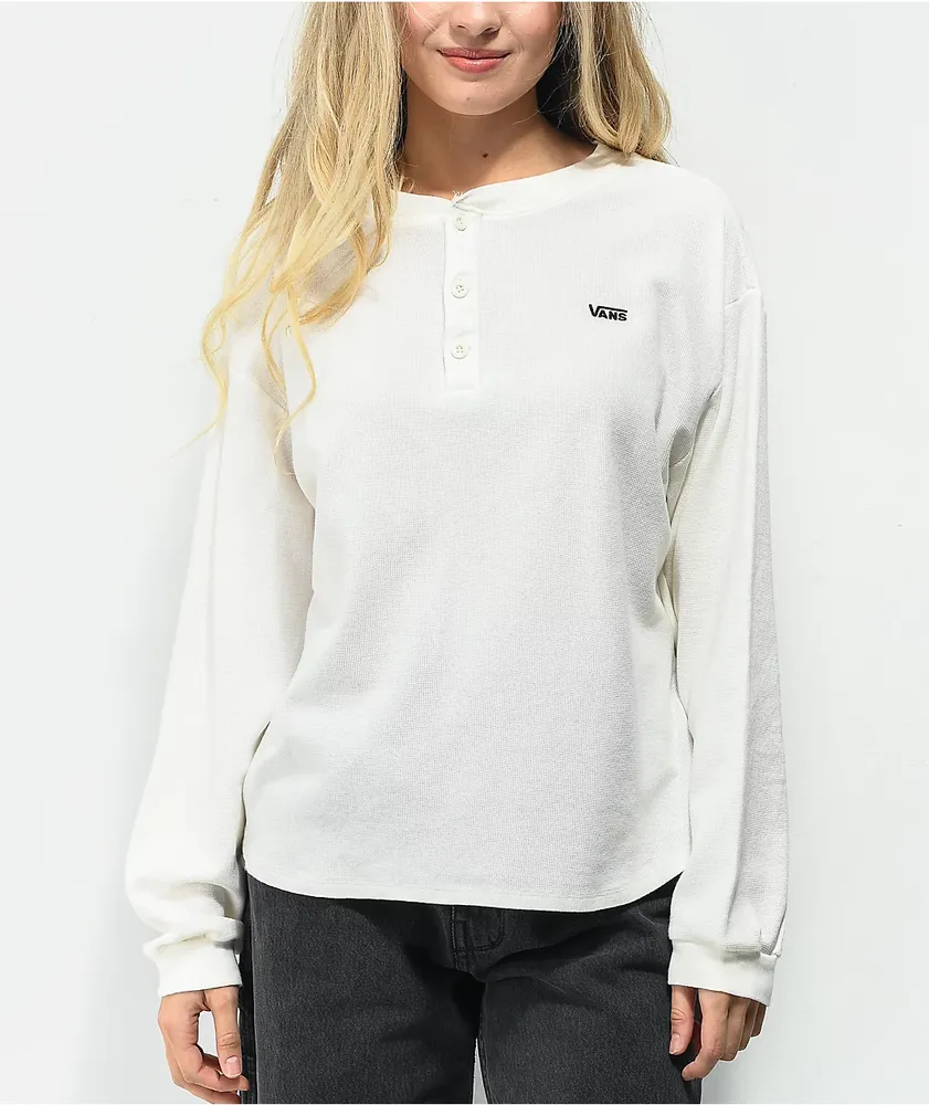 White thermal long sleeve women's online