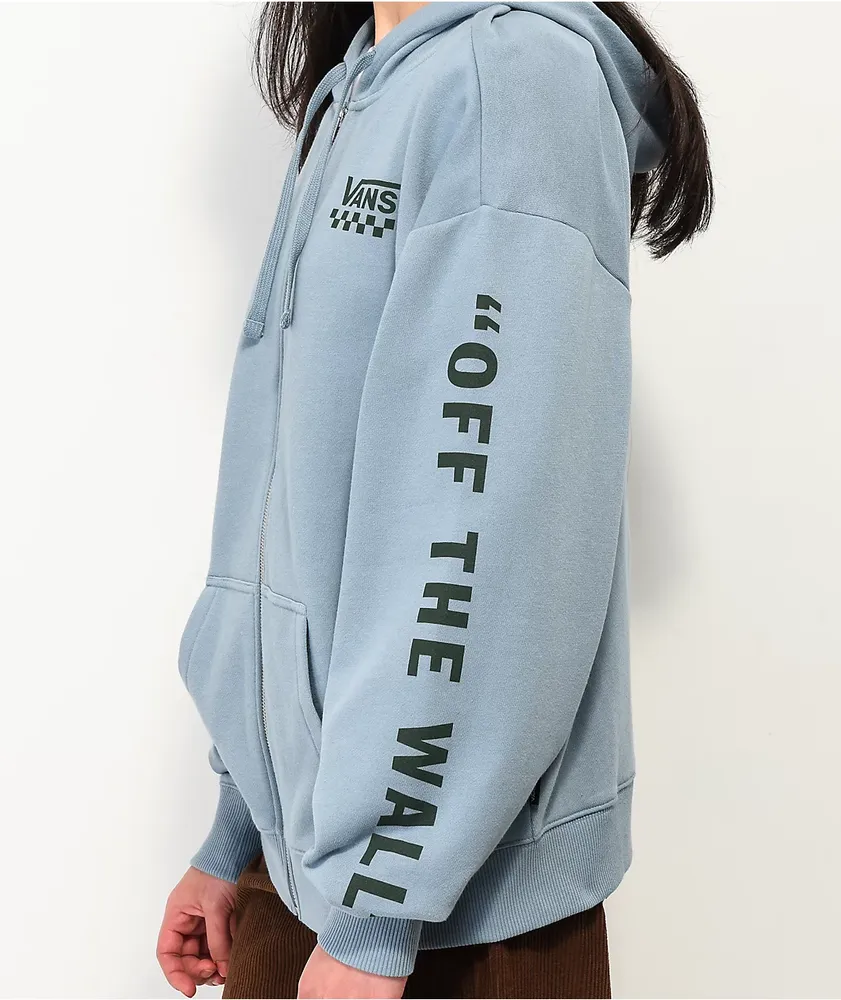 Vans Extra Fun Blue Oversize Zip Hoodie | Arden Fair