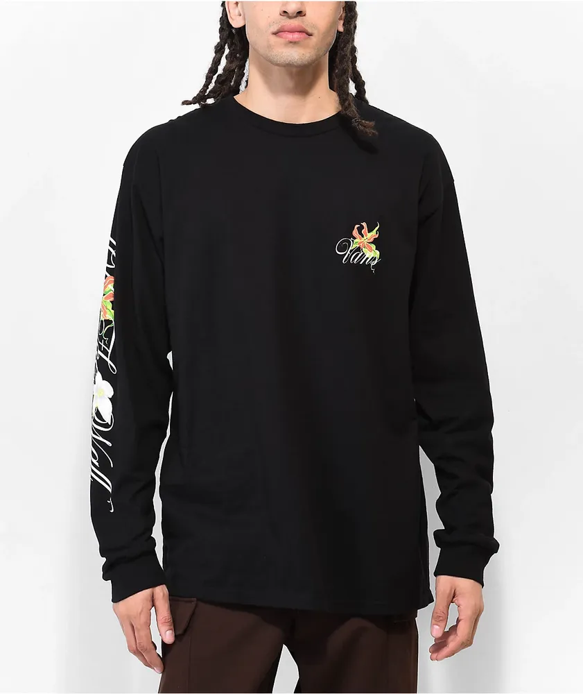 Vans Fatal Floral Black Long Sleeve T Shirt CoolSprings Galleria