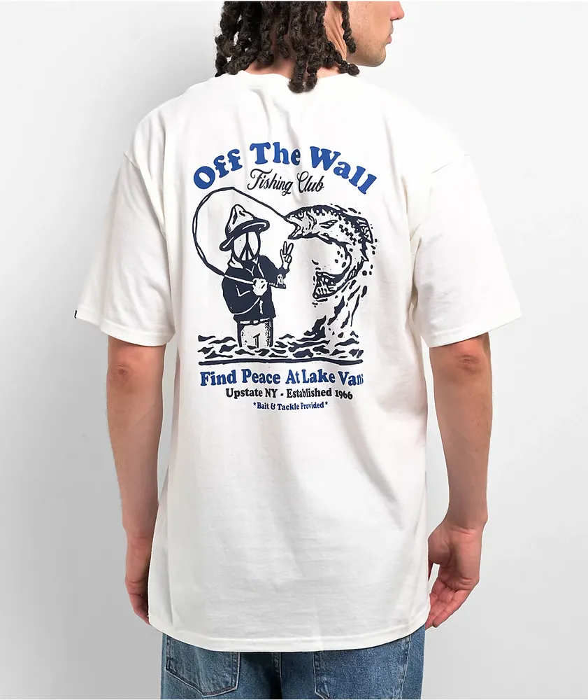 Vans Fishing Club White Pocket T-Shirt at Hamilton Place in