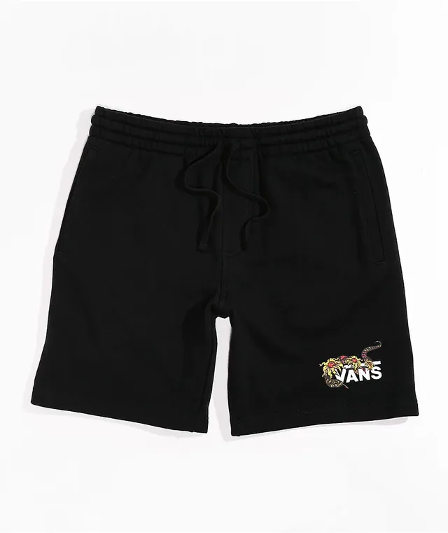 Vans Floral Hiss Black Sweat Shorts CoolSprings Galleria