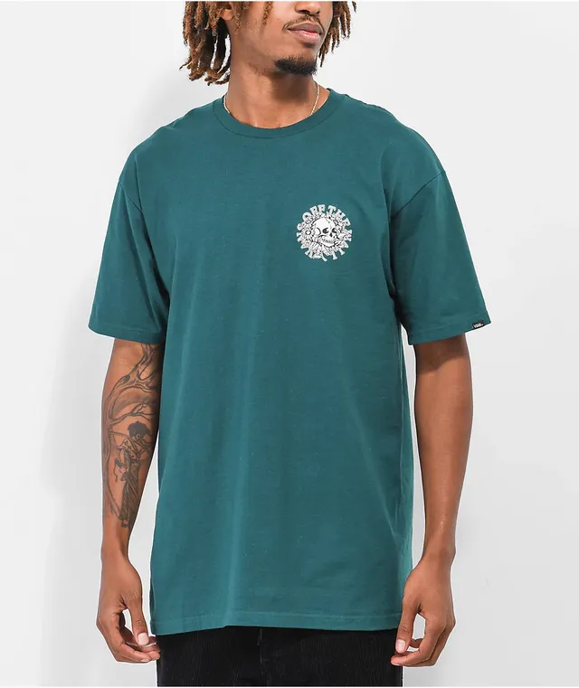 Vans Floral Skull Garden Green T Shirt Hamilton Place
