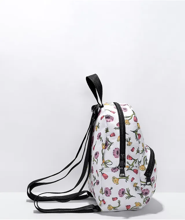 Vans black and white floral on sale backpack