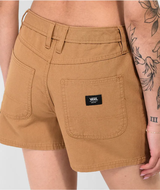 Vans shorts womens Brown top