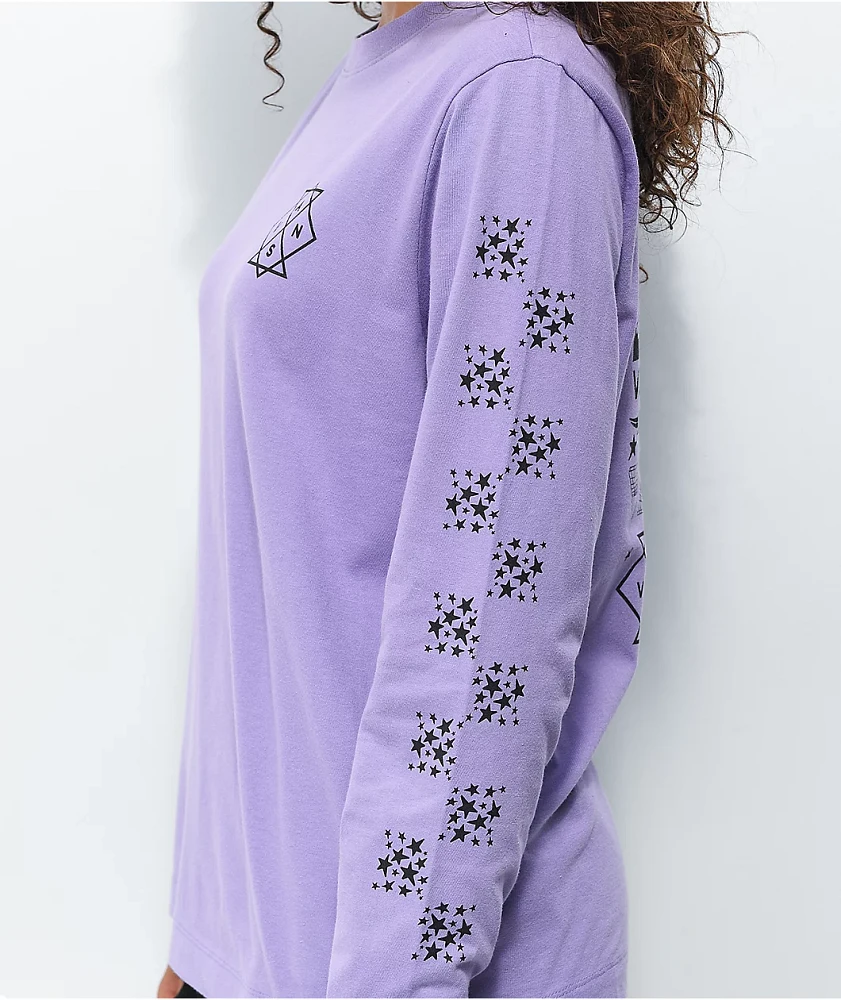 Vans Group Chat Lavender Long Sleeve T-Shirt | MainPlace Mall