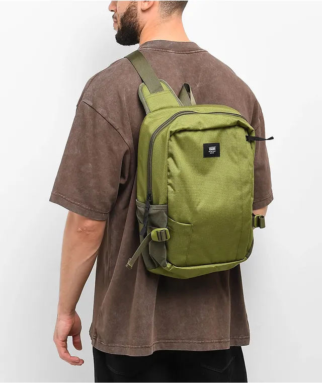 Vans olive green backpack cheap