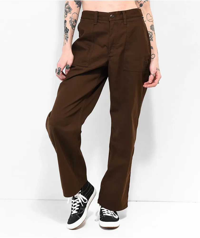 Vans pants womens Brown sales