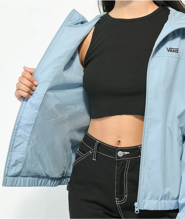 Vans kastle mte new arrivals white checker windbreaker jacket