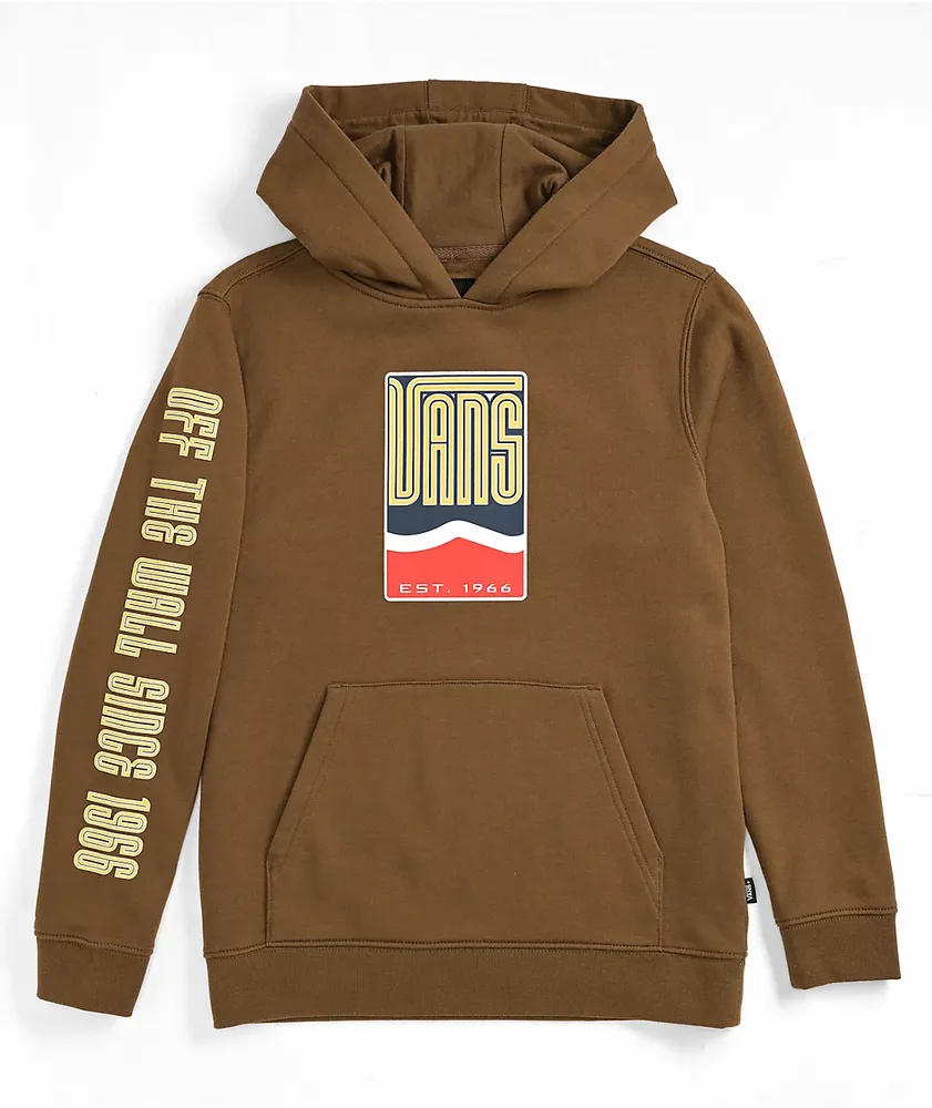 Vans Kids Sidestripe Stack Brown Hoodie Willowbrook Shopping Centre