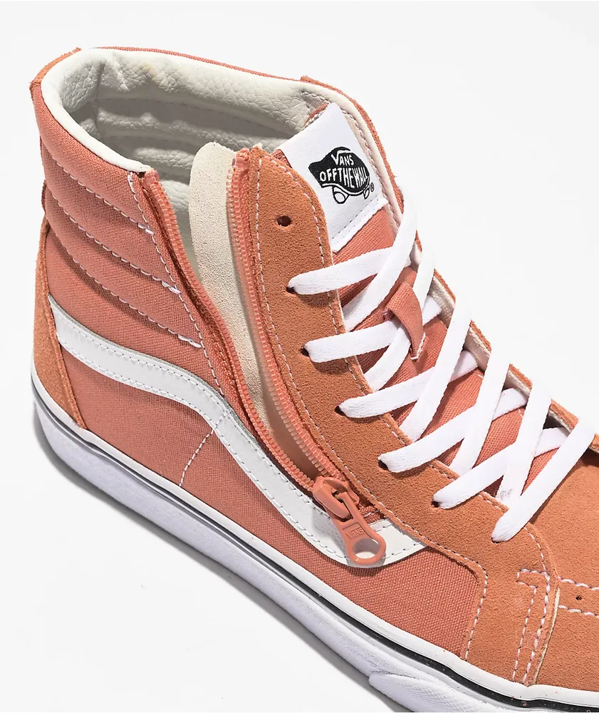 Peach high top vans shop