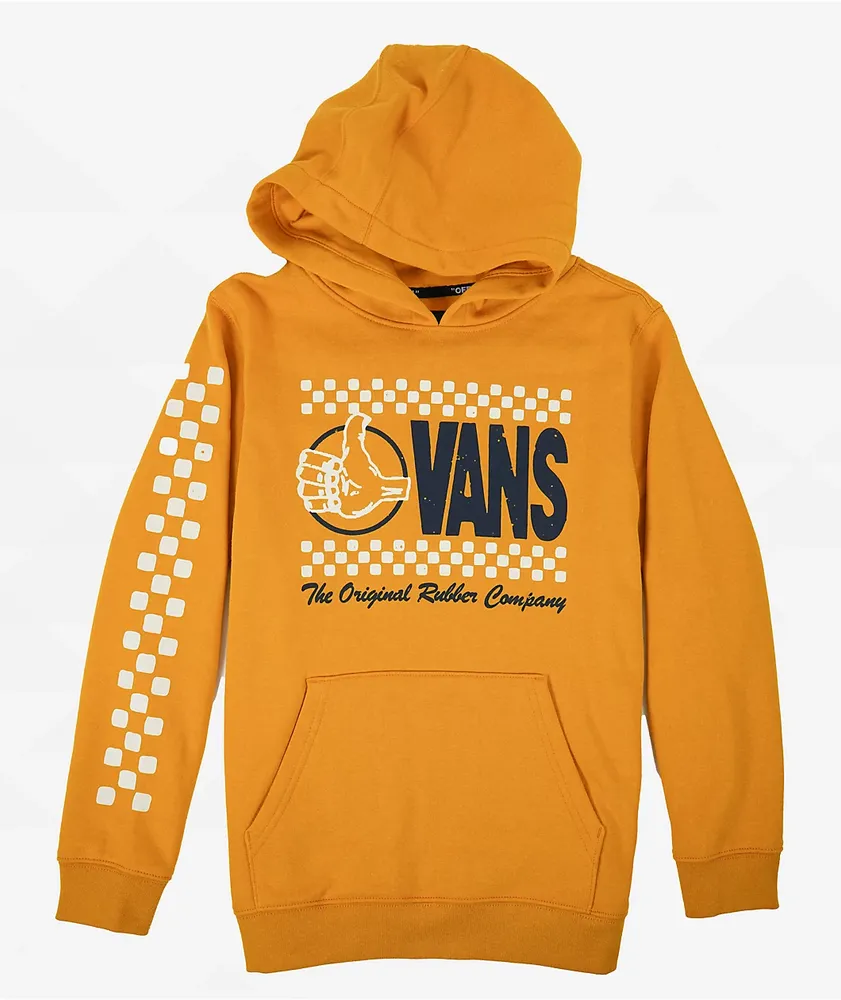Vans Kids Thumbs Up Yellow Hoodie Willowbrook Shopping Centre