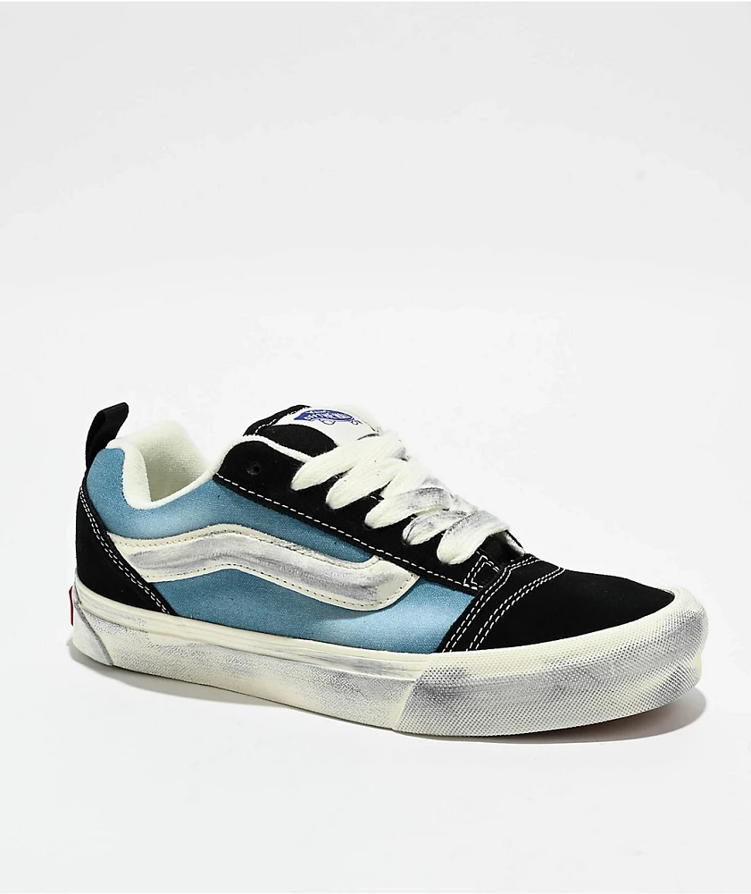Vans Knu Skool Wave Washed Blue Skate Shoes | MainPlace Mall