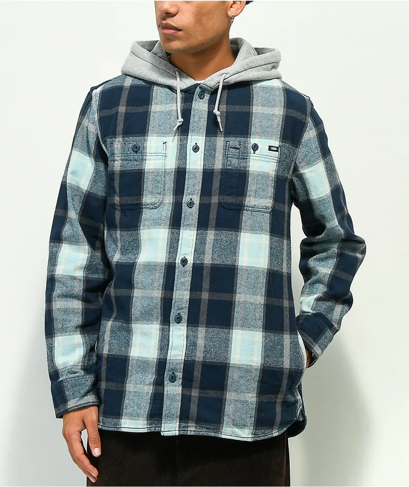 Vans flannel hoodie discount