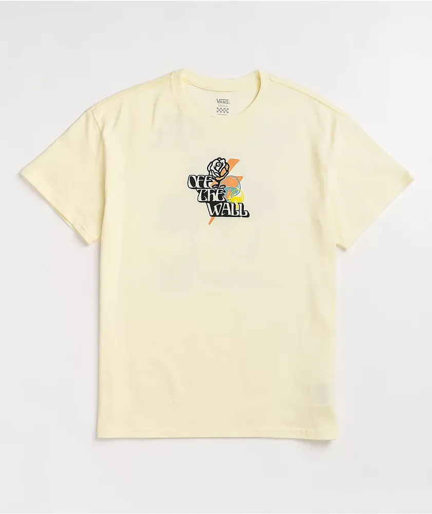 White and gold vans shirt hot sale