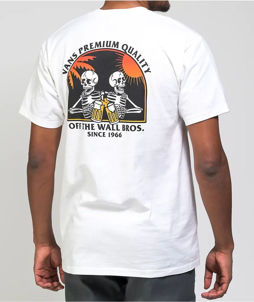 Vans off the wall white t shirt best sale