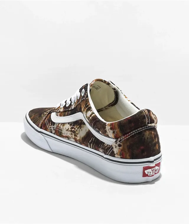 Vans Old Skool Brown Tie Dye Skate Shoes Pueblo Mall