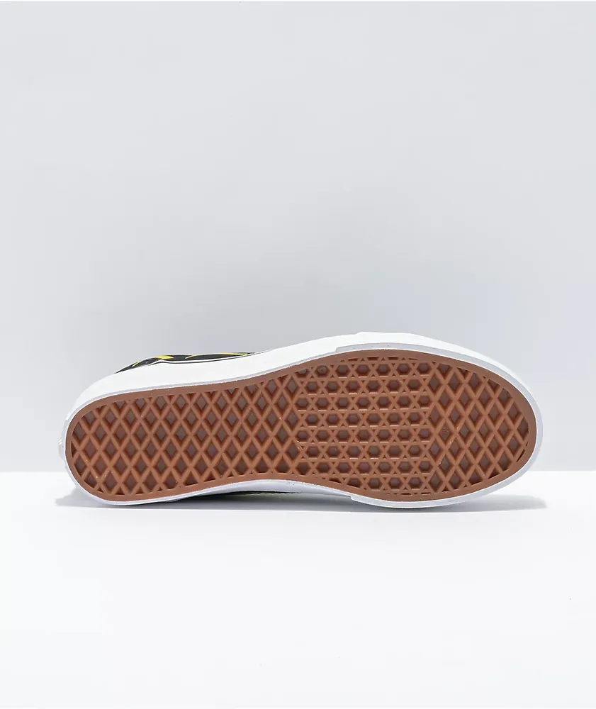 Vans old skool v hot sale glow flame checkerboard skate shoe